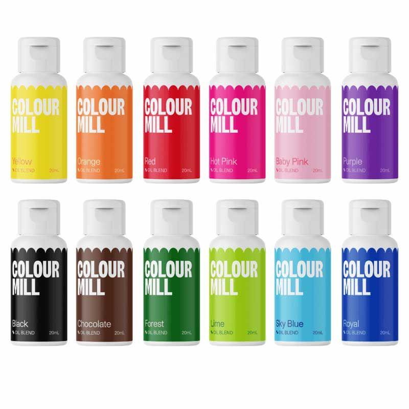 Colorant alimentaire à base d'huile Color Mill Flacons de 20 ml -   France
